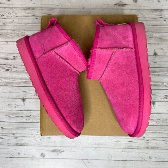 UGG Classic Ultra Mini Boot 'Carnation Pink' | Size 6W - Picture 3 of 16